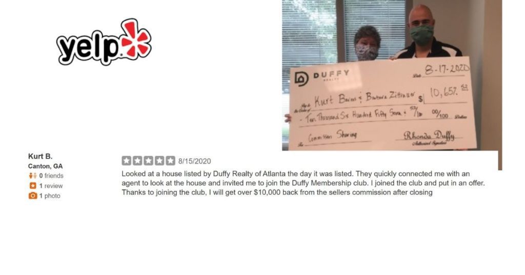 DUFFY Buyer Client Incentive Receives Check for $10,657.52