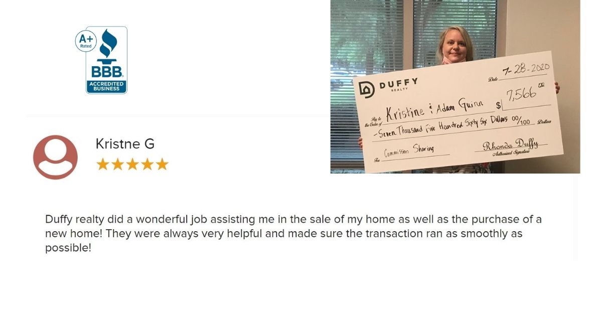 DUFFY Buyer DUFFY Buyer Client Incentive Receives Check for $10,657.52