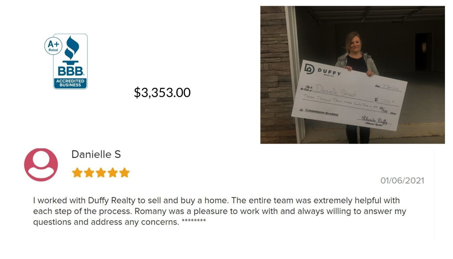 DUFFY Buyer Incentive for $3353.00