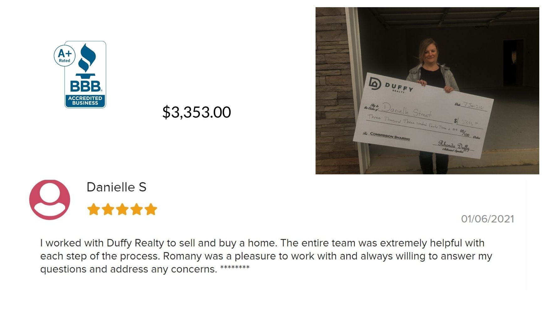 DUFFY Buyer Incentive for $3353.00