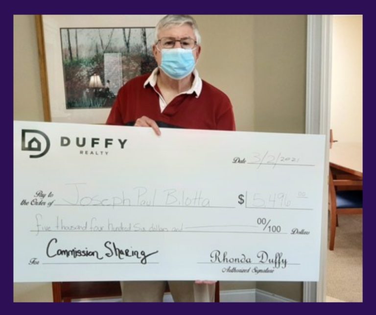 DUFFY Buyer Joseph gets Commission Sharing of $5496