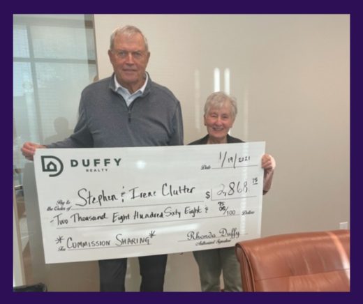 DUFFY Buyer Stephen gets Commission Sharing of $2868