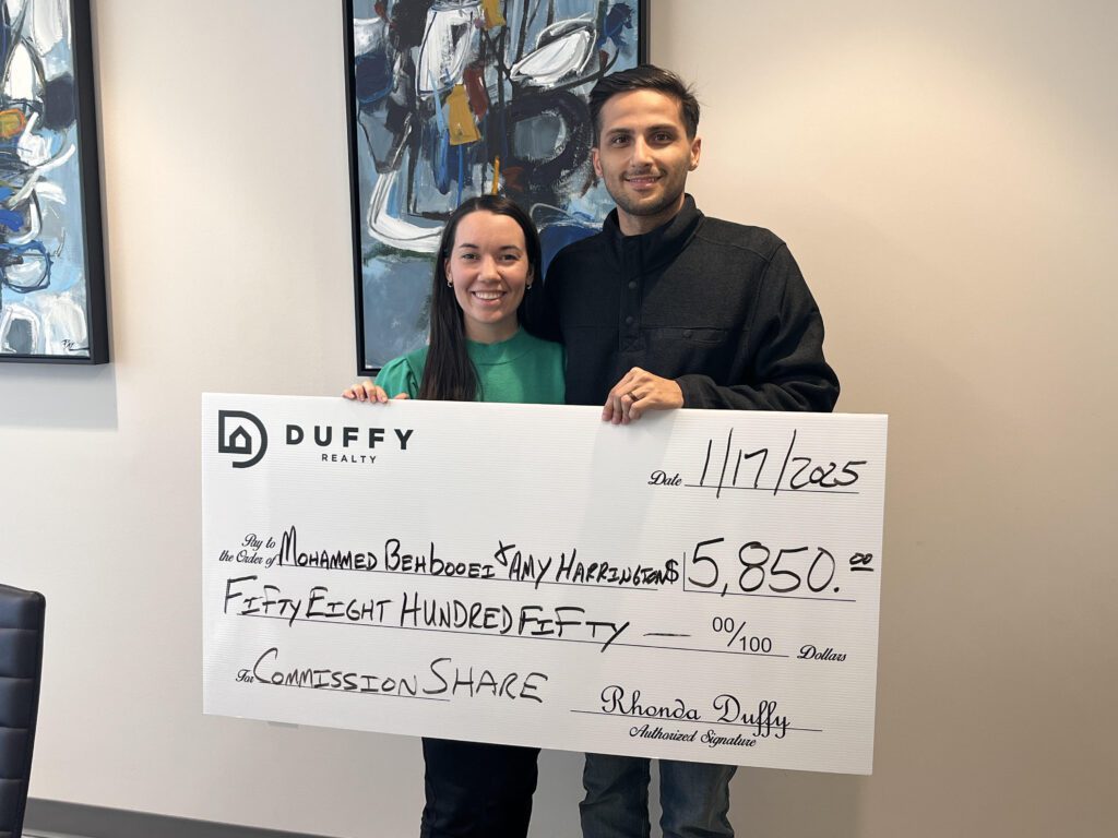 DUFFY buyer check proof from the DUFFY Finder Fee model