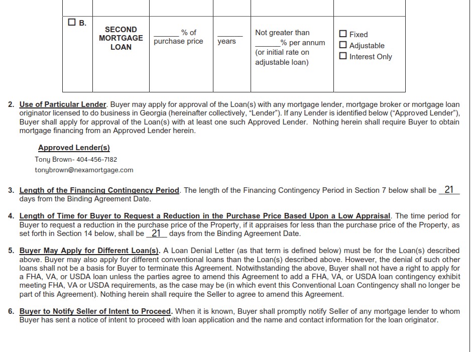 DUFFY contract audit proof showing changed time limits in a real estate offer