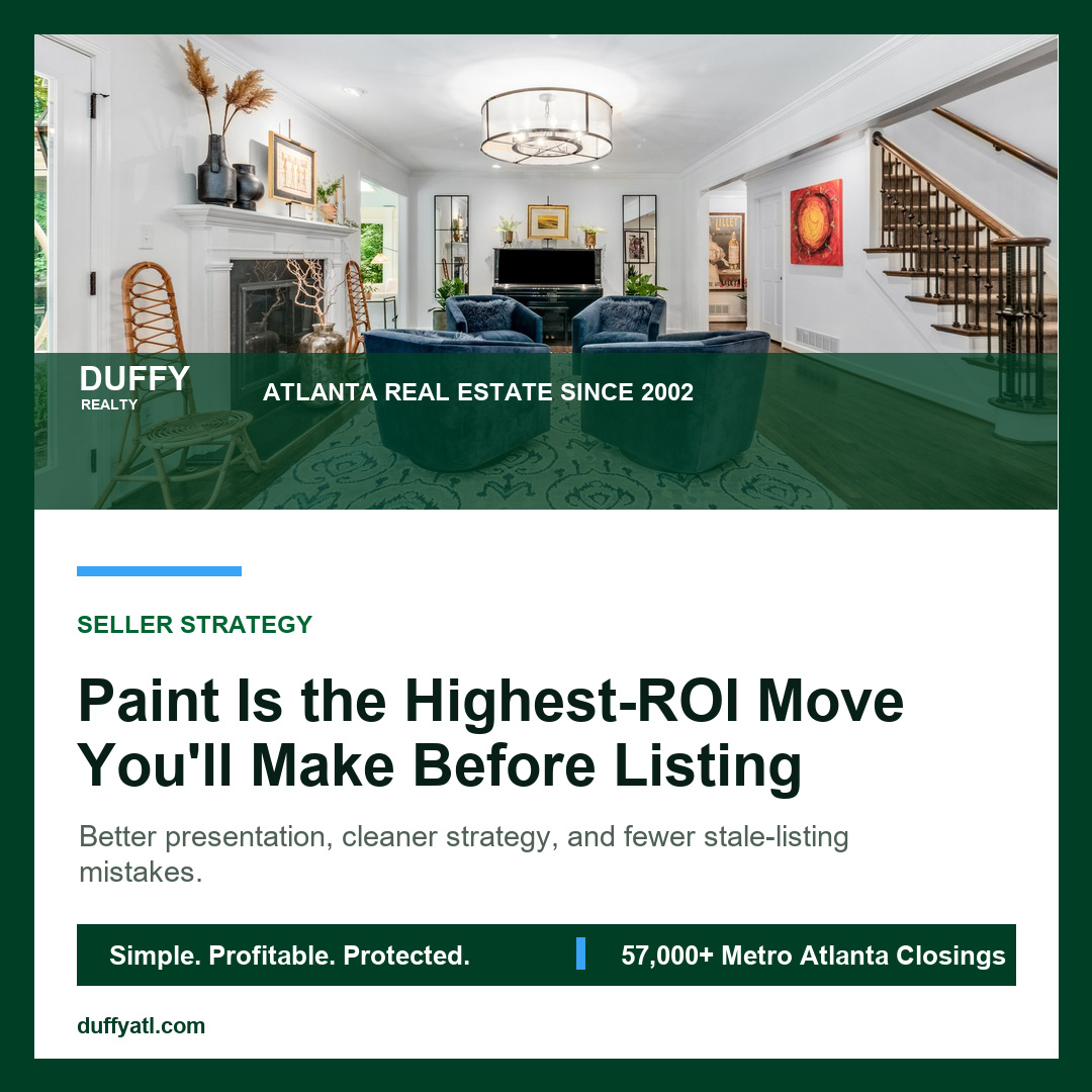 Paint Is the Highest-ROI Move You'll Make Before Listing - DUFFY Realty Atlanta blog image