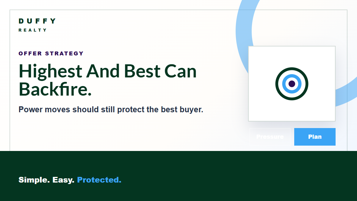 DUFFY blog graphic for The 'Highest and Best' Trap: What Sellers Get Wrong